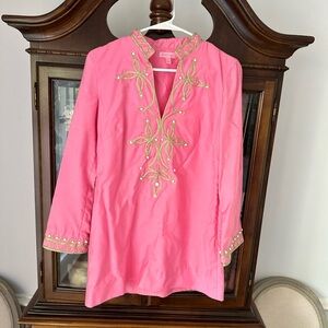 Lilly Pulitzer Hot Pink Tunic Top Size 4